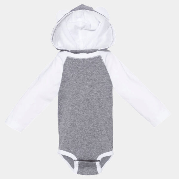 Infant Fine Jersey Character Hooded Long Sleeve Bodysuit with Ears Thumbnail
