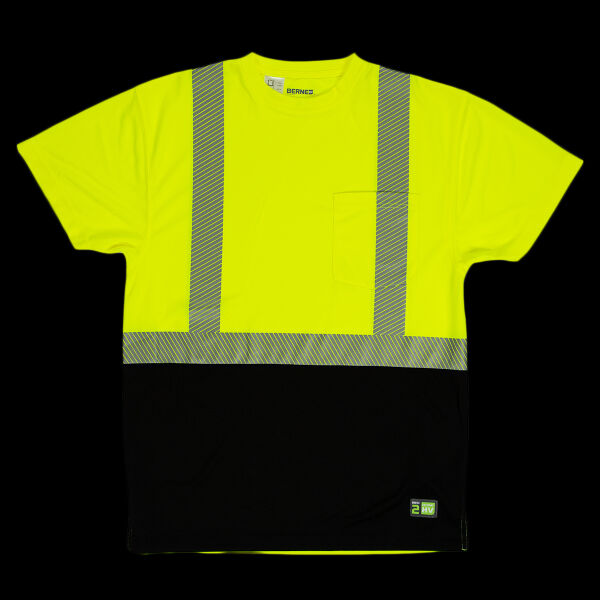 Unisex Hi-Vis Class 2 Color Blocked Pocket T-Shirt Thumbnail