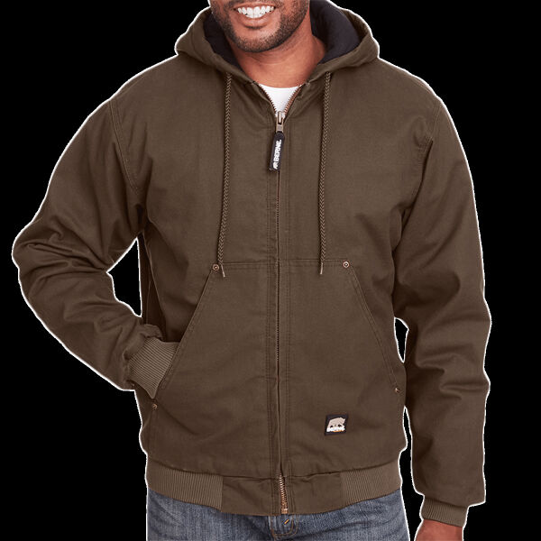 Men's Tall Highland Washed Cotton Duck Hooded Jacket Thumbnail