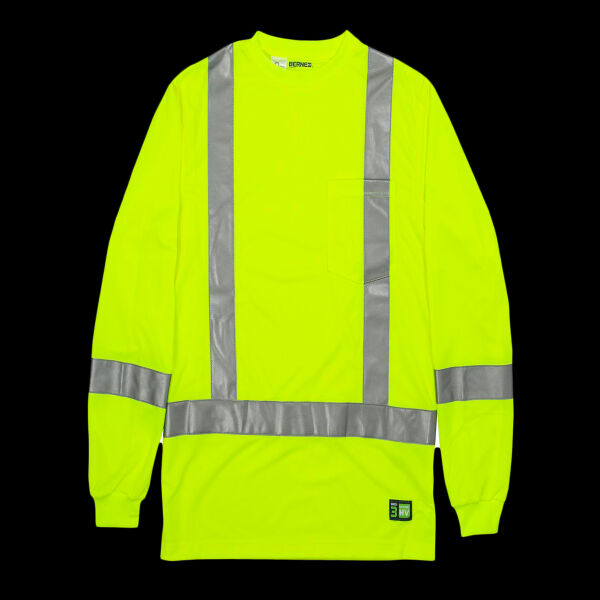 Men's Tall Hi-Vis Class 3 Performance Long Sleeve T-Shirt Thumbnail
