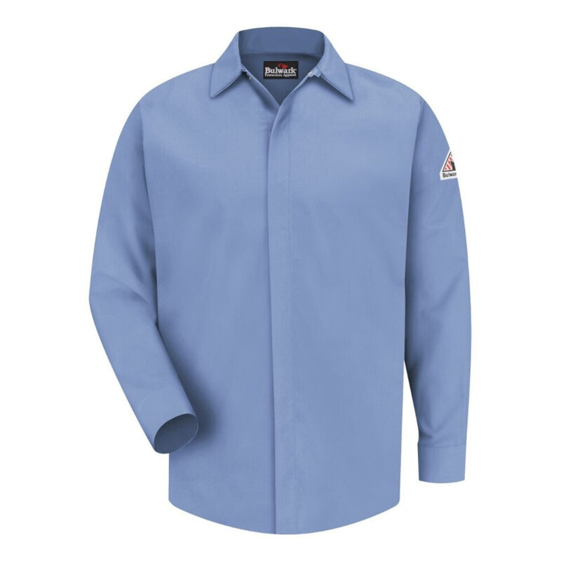 Men's Tall Concealed-Gripper Pocketless Work Shirt Thumbnail
