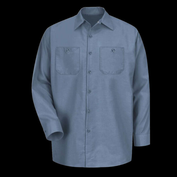 Men's Tall Industrial Long Sleeve Work Shirt Thumbnail
