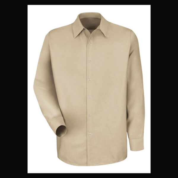 Men's Tall Specialized Pocketless Poplin Long Sleeve Work Shirt Thumbnail