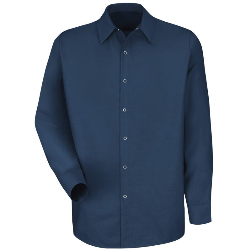 Men's Tall Specialized Pocketless Poplin Long Sleeve Work Shirt Thumbnail