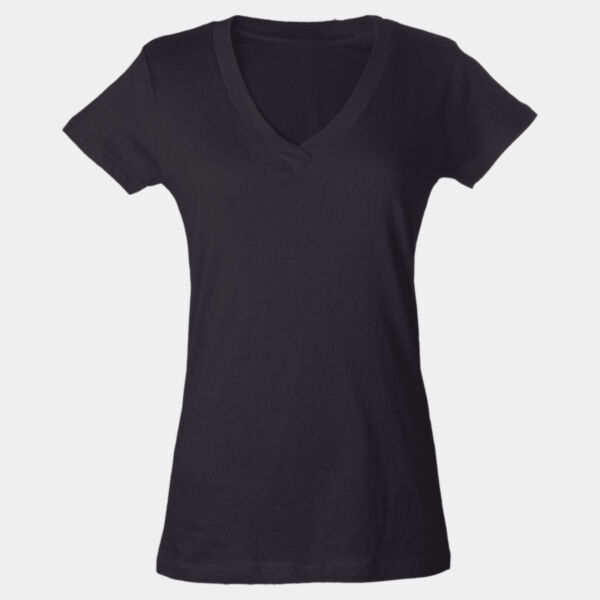 Women's Fine Jersey V-Neck T-Shirt Thumbnail