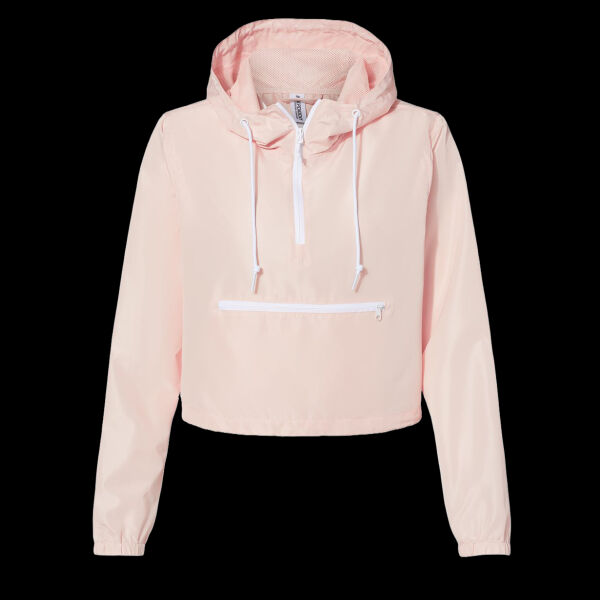 Independent Trading Co. Women's Lightweight Pullover Crop Windbreaker Thumbnail