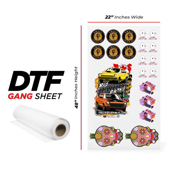 DTF Gang Sheet 22x96" DTFGS96 Thumbnail