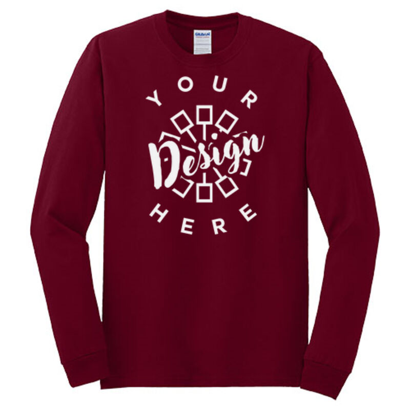 Custom Printed Gildan Heavy Cotton Long Sleeve T‑Shirt Thumbnail