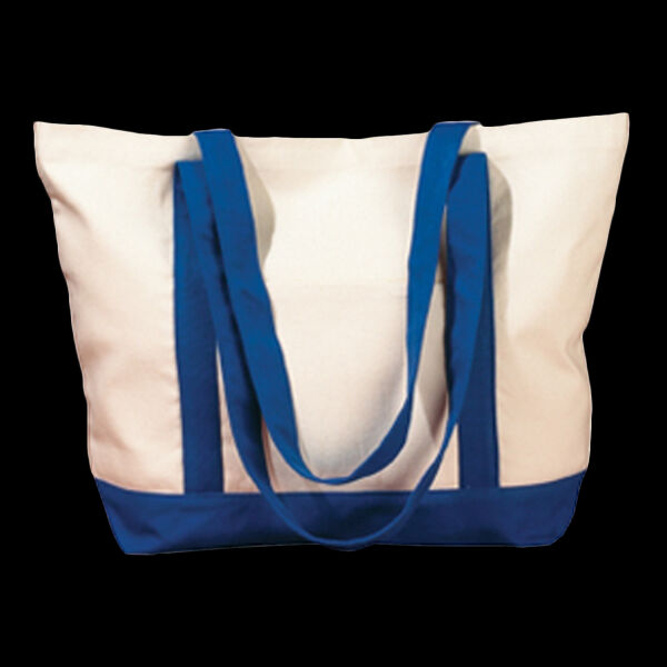 Bag Edge 12 oz. Canvas Boat Tote with Contrasting Handles Thumbnail
