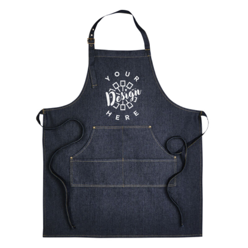 Artisan Collection by Reprime Unisex Jeans Stitch Denim Bib Apron Thumbnail