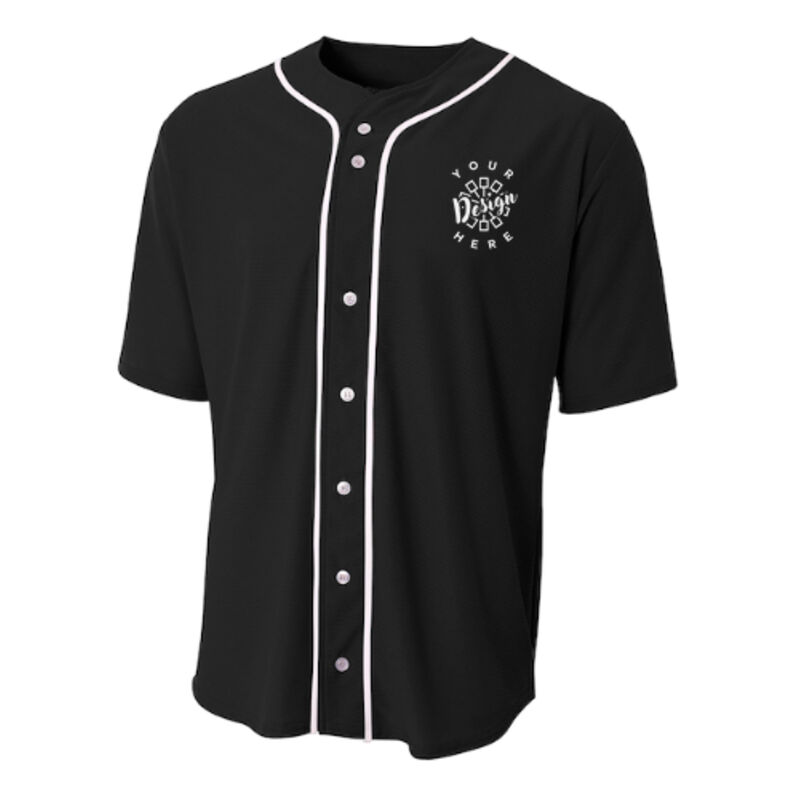 A4 Short Sleeve Full-Button Baseball Top Thumbnail