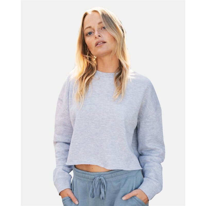 Independent Trading Co. Women's Lightweight Cropped Crew Pullover Thumbnail