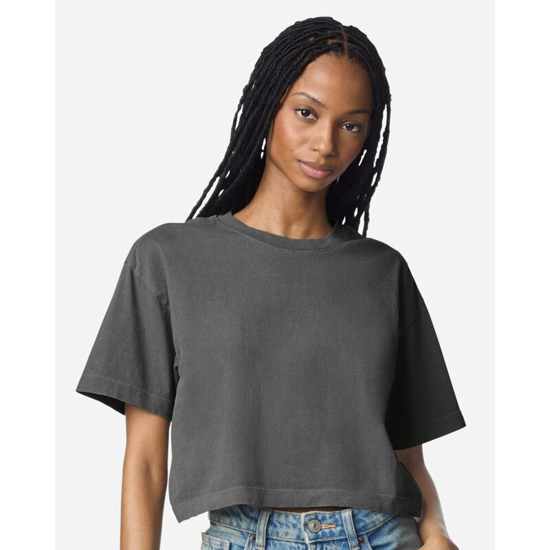 American Apparel Women's Garment-Dyed Heavyweight Cropped Tee Thumbnail