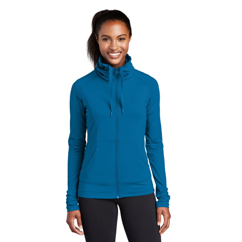 Sport-Tek Ladies Sport-Wick Stretch Full-Zip Jacket  Thumbnail