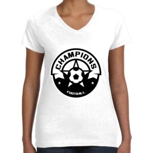 Women's Fine Jersey V-Neck Tee Thumbnail