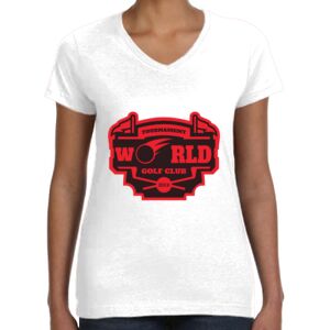 Women's Fine Jersey V-Neck Tee Thumbnail
