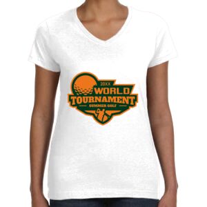 Women's Fine Jersey V-Neck Tee Thumbnail