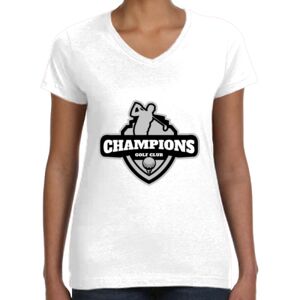 Women's Fine Jersey V-Neck Tee Thumbnail