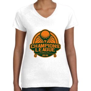 Women's Fine Jersey V-Neck Tee Thumbnail