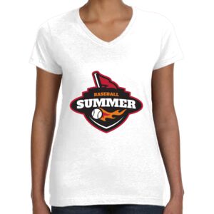 Women's Fine Jersey V-Neck Tee Thumbnail