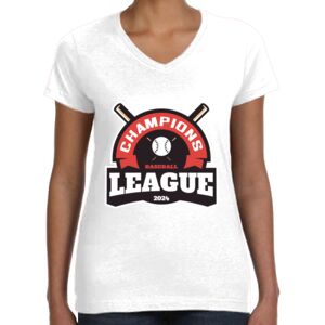 Women's Fine Jersey V-Neck Tee Thumbnail