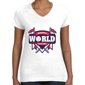 Women's Fine Jersey V-Neck Tee Thumbnail