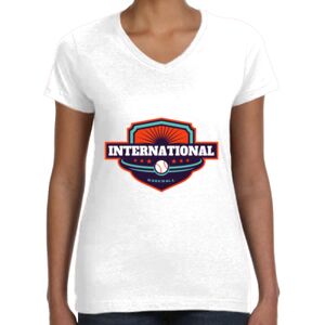 Women's Fine Jersey V-Neck Tee Thumbnail