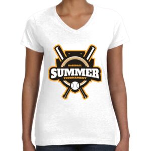 Women's Fine Jersey V-Neck Tee Thumbnail