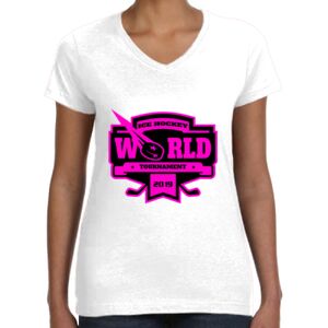 Women's Fine Jersey V-Neck Tee Thumbnail