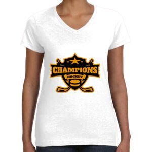 Women's Fine Jersey V-Neck Tee Thumbnail