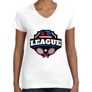 Women's Fine Jersey V-Neck Tee Thumbnail