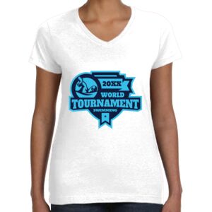 Women's Fine Jersey V-Neck Tee Thumbnail