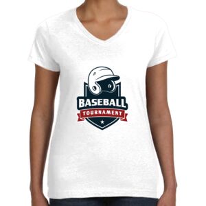 Women's Fine Jersey V-Neck Tee Thumbnail