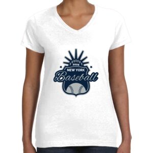 Women's Fine Jersey V-Neck Tee Thumbnail