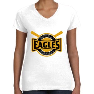 Women's Fine Jersey V-Neck Tee Thumbnail