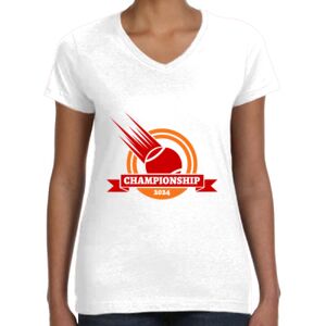 Women's Fine Jersey V-Neck Tee Thumbnail