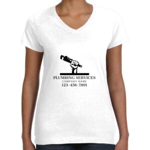 Women's Fine Jersey V-Neck Tee Thumbnail