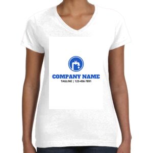 Women's Fine Jersey V-Neck Tee Thumbnail
