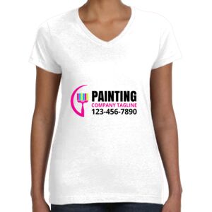 Women's Fine Jersey V-Neck Tee Thumbnail