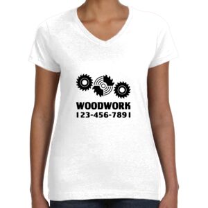 Women's Fine Jersey V-Neck Tee Thumbnail