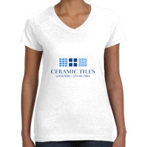 Women's Fine Jersey V-Neck Tee Thumbnail