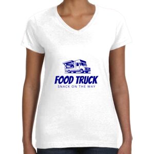 Women's Fine Jersey V-Neck Tee Thumbnail