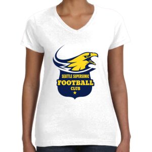 Women's Fine Jersey V-Neck Tee Thumbnail