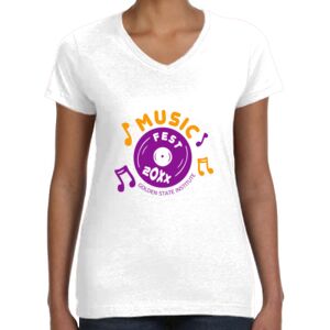 Women's Fine Jersey V-Neck Tee Thumbnail