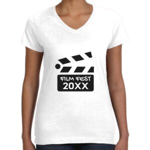 Women's Fine Jersey V-Neck Tee Thumbnail