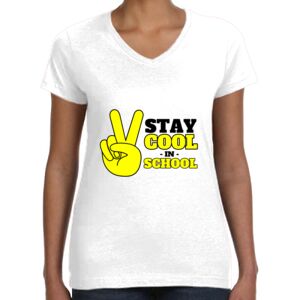 Women's Fine Jersey V-Neck Tee Thumbnail