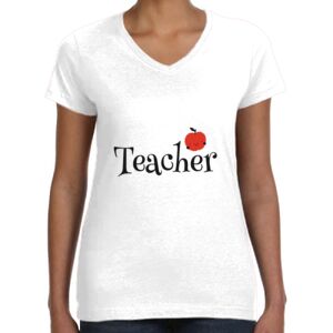 Women's Fine Jersey V-Neck Tee Thumbnail