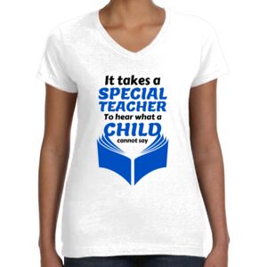 Women's Fine Jersey V-Neck Tee Thumbnail