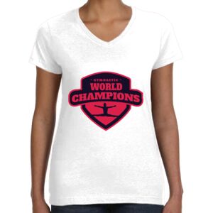 Women's Fine Jersey V-Neck Tee Thumbnail