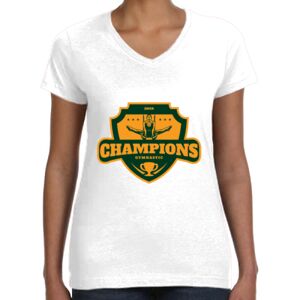 Women's Fine Jersey V-Neck Tee Thumbnail